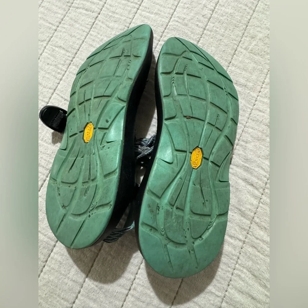 Chaco Black and Green Women's Sandals